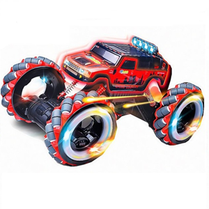  ماشین کنترلی شارژی آفرود جیپ قرمز با دو کنترل دستی و دستبندی Off-Road RC Car Drift Wheels 1:10 -اسباب بازی
